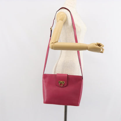 Salvatore Ferragamo Gancini Shoulder Bag Leather, PINK, LEATHER, Shoulder bag