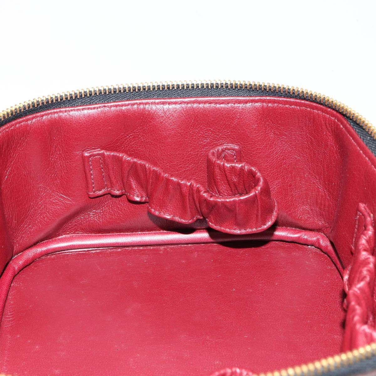 Chanel Vanity pouch Leather, BLACK, LEATHER, Toiletry Case