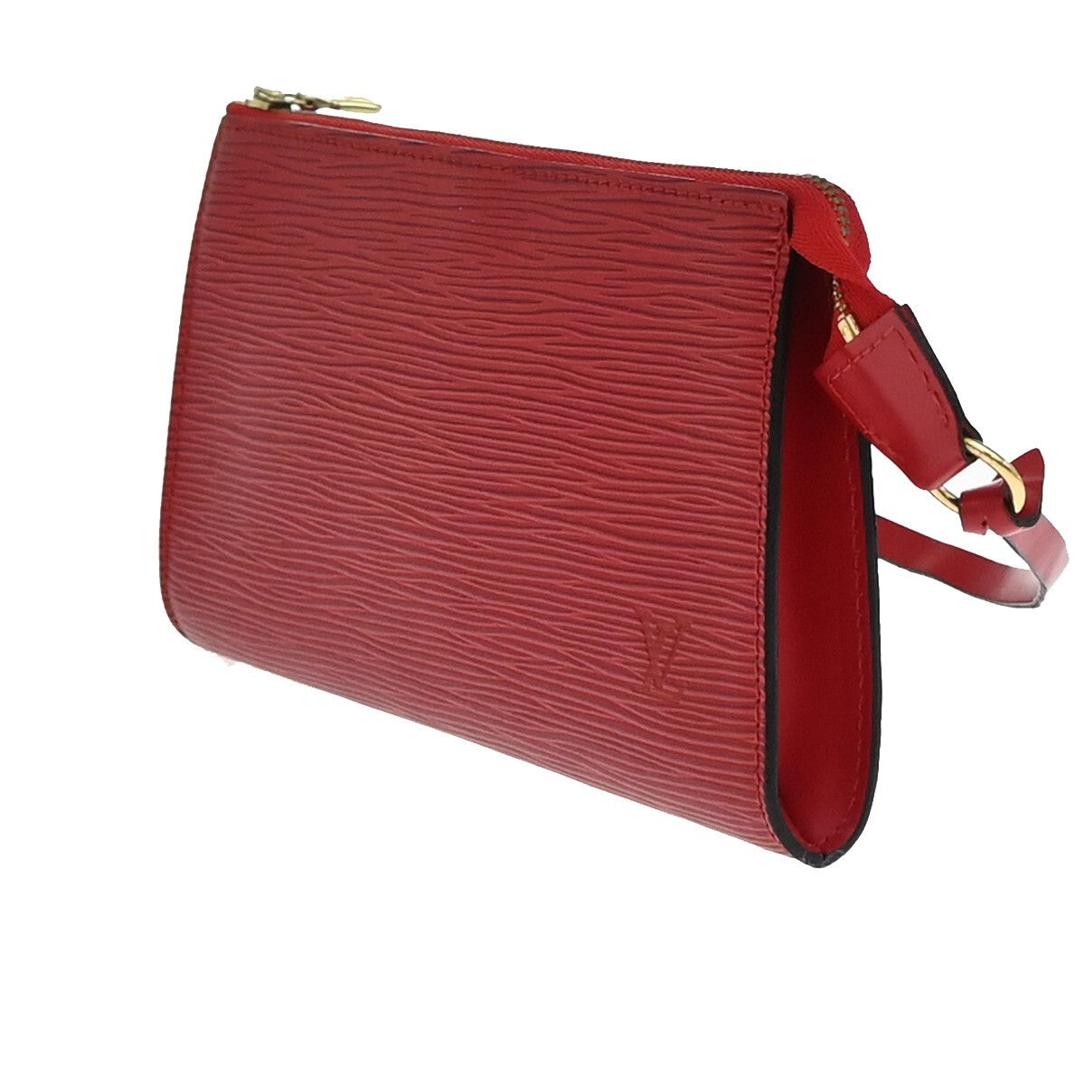 Louis Vuitton Pochette Accessoires Epi Leather, RED, LEATHER, Clutche & pouche