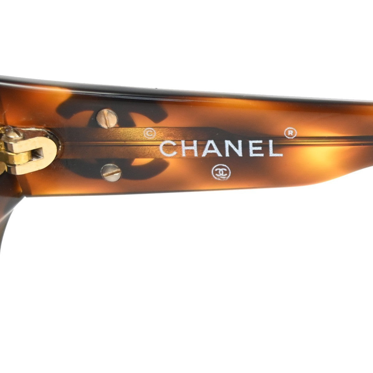 Chanel Logo CC Sunglasses Plastic, Brown, Plastic, Sunglasses