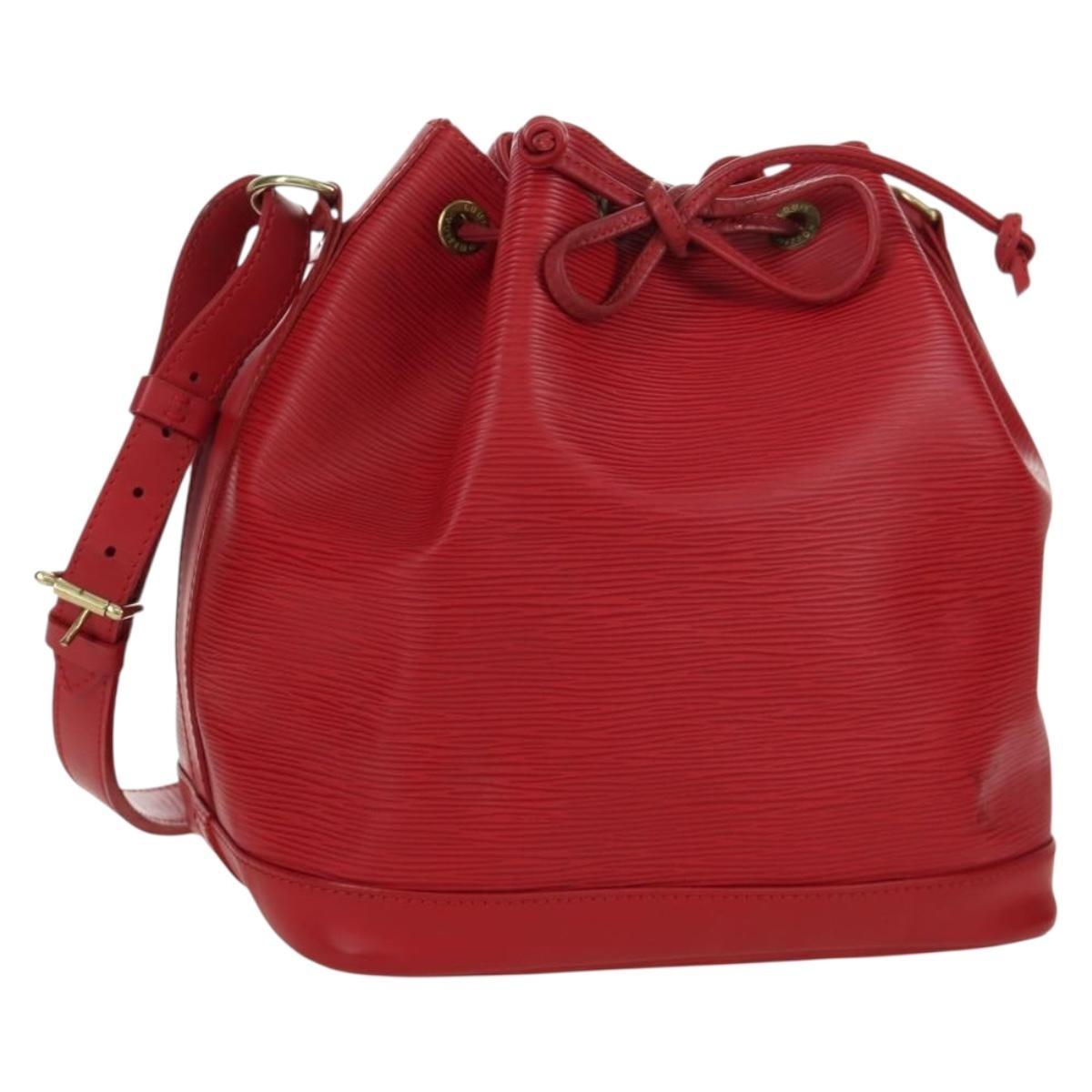 Louis Vuitton Petit Noe Handbag Epi Leather, Red, Leather, Shoulder Bag