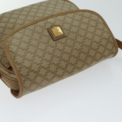 Celine Macadam Shoulder Bag PVC Leather, BEIGE, CANVAS, Shoulder bag