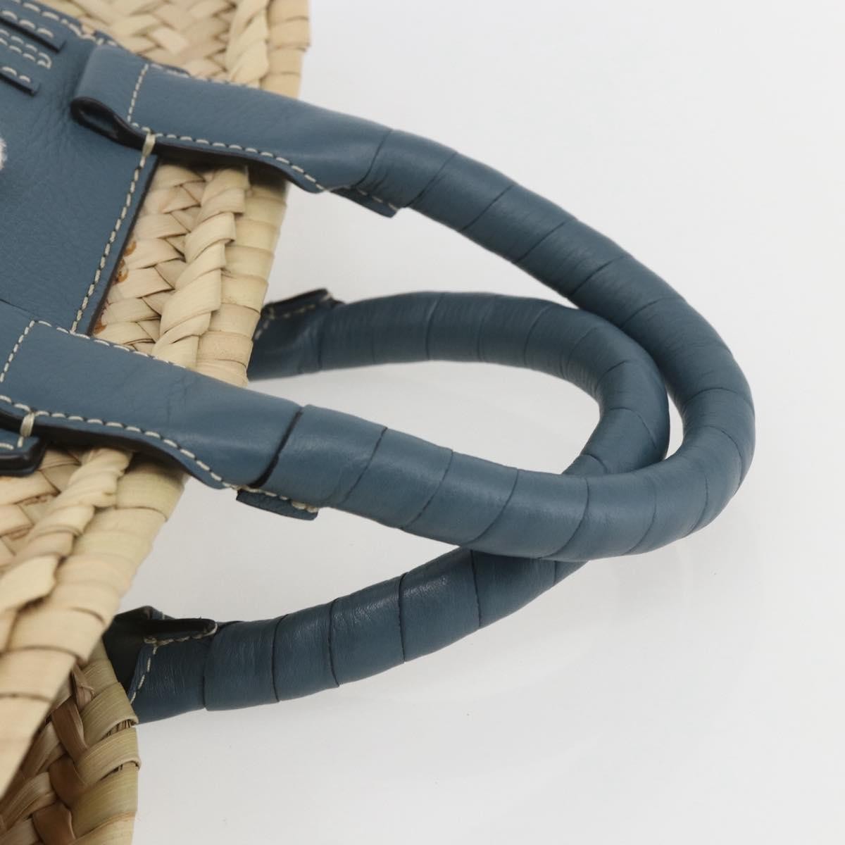 Chloe Marcie Basket Bag Raffia, Beige, Wicker, Tote Bag