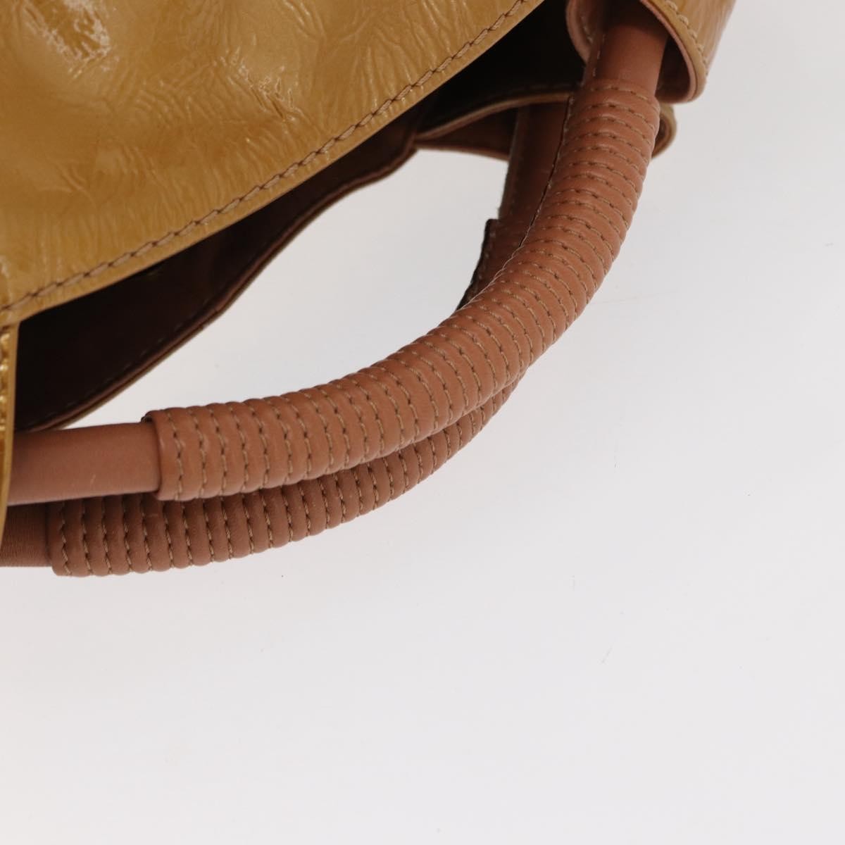 Loewe Aire Shoulder Bag Leather, GOLD, PATENT_LEATHER, Handbag