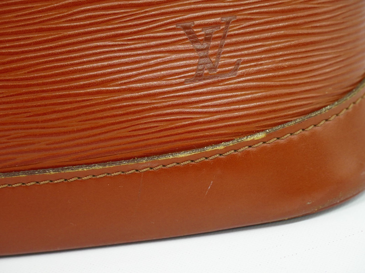 Louis Vuitton Alma Handbag Epi Leather, BROWN, LEATHER, Handbag