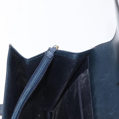 Christian Dior Vintage Handbag Leather, NAVY, LEATHER, Handbag