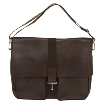 Bvlgari Flap shoulder Bag Leather, Brown, Leather, Shoulder Bag