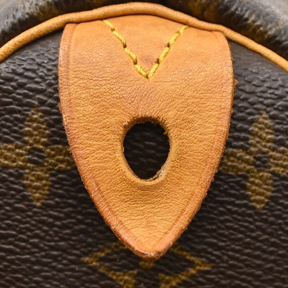 Louis Vuitton Speedy Handbag Monogram Canvas, Brown, Canvas, Handbag