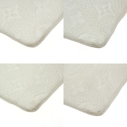 Louis Vuitton Pochette A4 Monogram Taurillon Leather, WHITE, LEATHER, Clutche & pouche