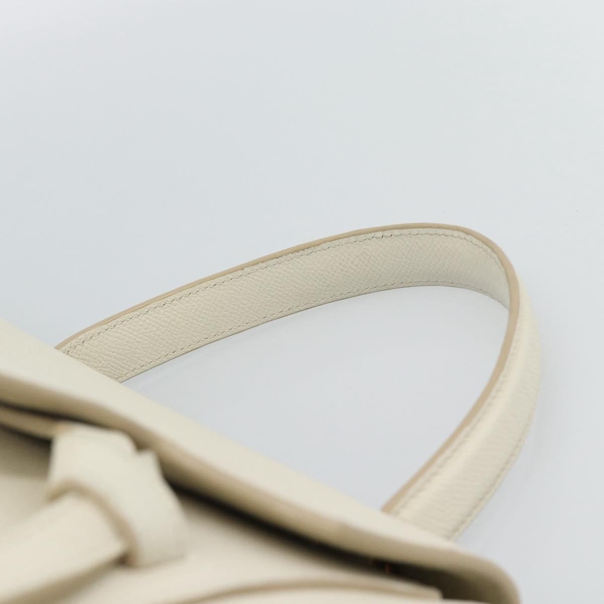 Celine Belt Bag Textured Leather, White, Leather, Handbag