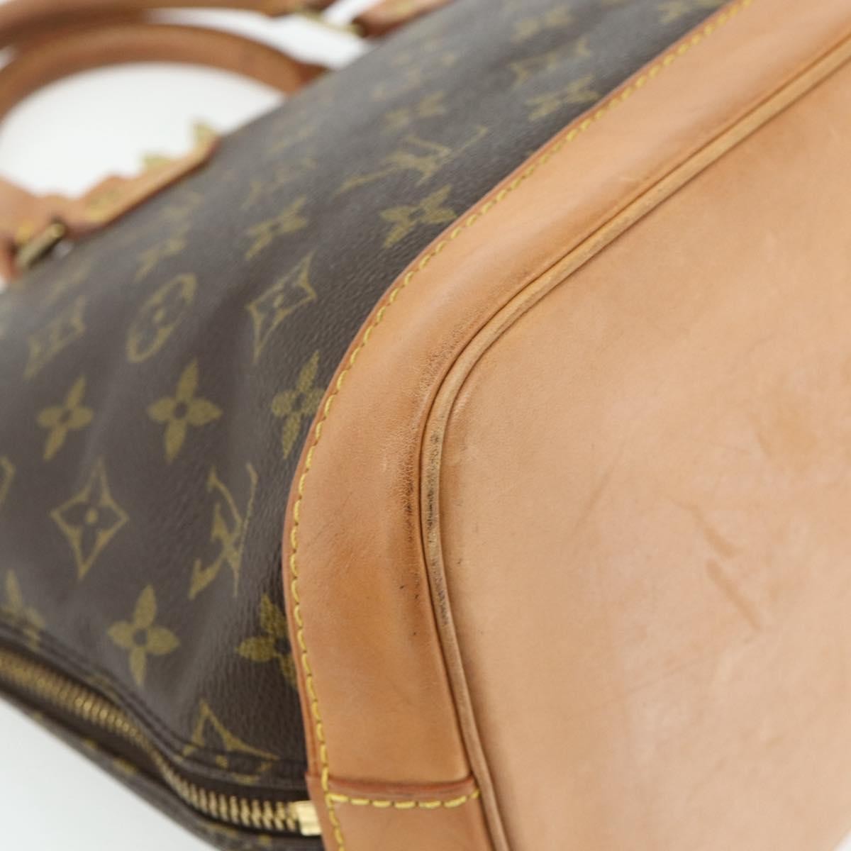 Louis Vuitton Alma Handbag Monogram Canvas, Brown, Canvas, Handbag