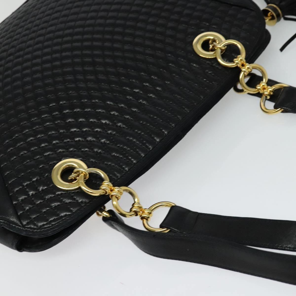 Bally Vintage Shoulder Bag Quilted leather, Black, Leather, Shoulder Bag