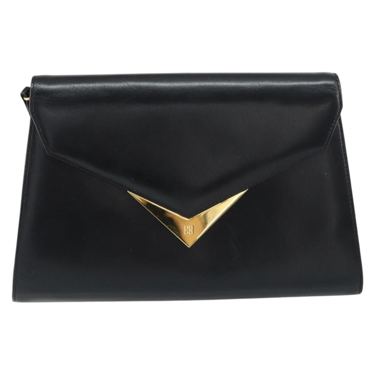 Givenchy Vintage 4G shoulder bag Leather, BLACK, LEATHER, Shoulder bag