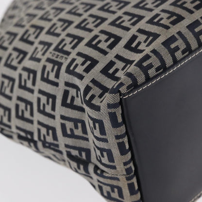 Fendi Shopping Tote Zucchino Canvas, NAVY, CANVAS, Tote bag