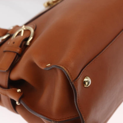 Salvatore Ferragamo Virna Satchel Leather, BROWN, LEATHER, Shoulder bag