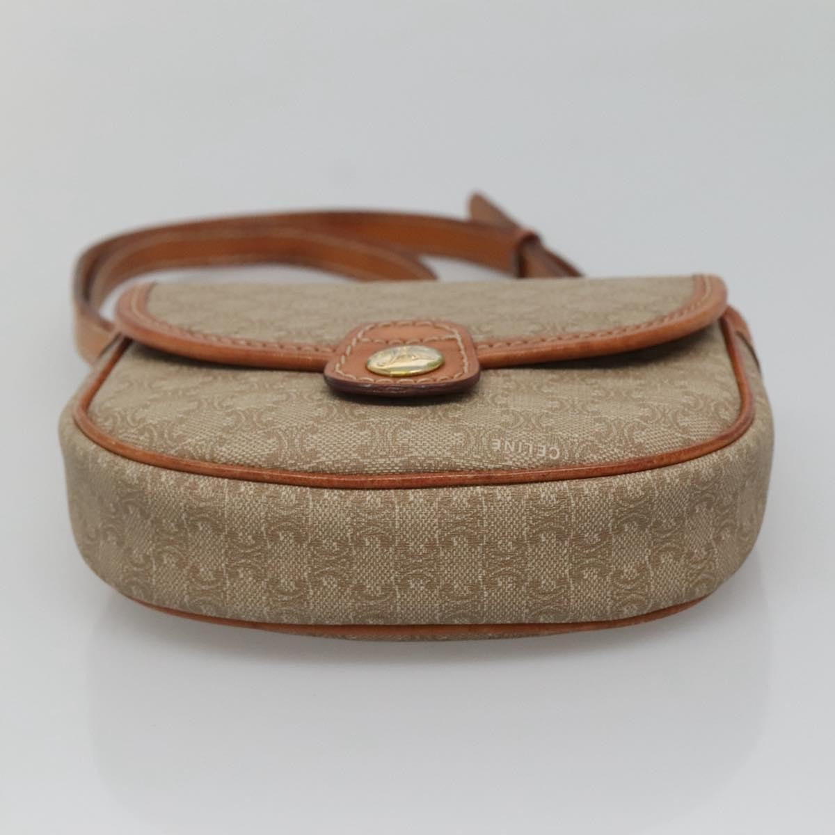 Celine Macadam Shoulder Bag PVC Leather, BEIGE, PVC, Shoulder bag