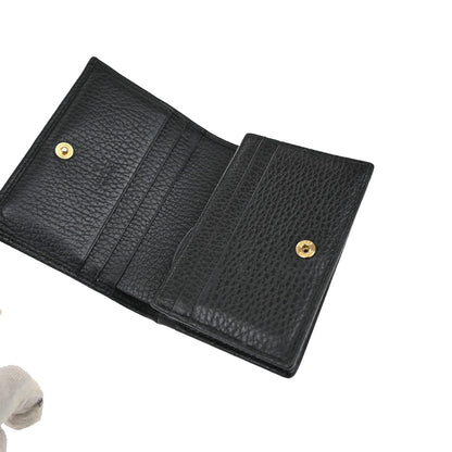 Gucci GG Marmont Flap Card Case Leather, BLACK, LEATHER, Wallets