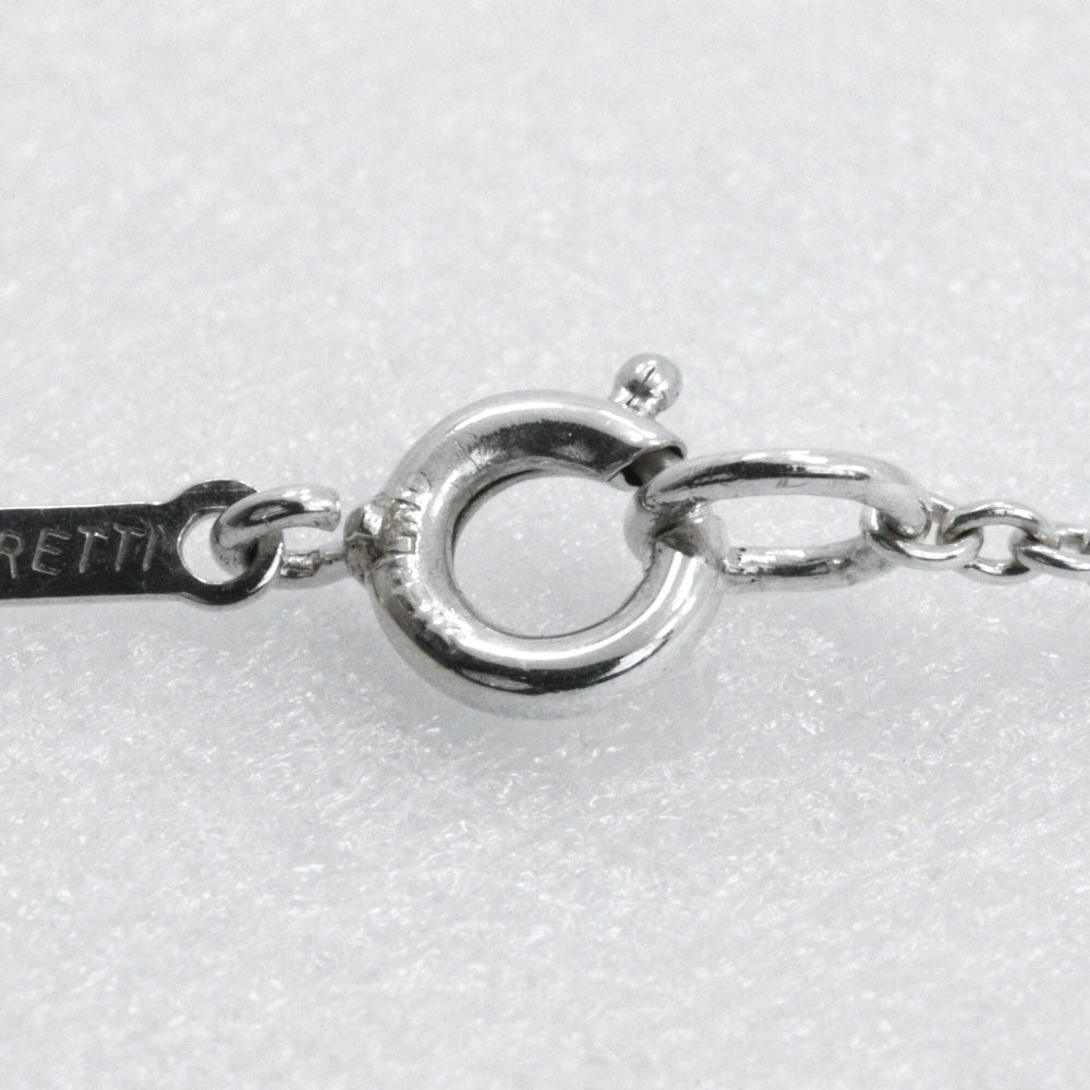 Tiffany & Co. Elsa Peretti Bean Pendant Necklace Sterling Silver, SILVER, SILVER, Necklace