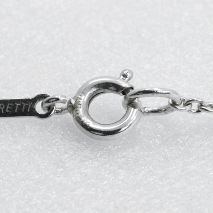 Tiffany & Co. Elsa Peretti Bean Pendant Necklace Sterling Silver, SILVER, SILVER, Necklace