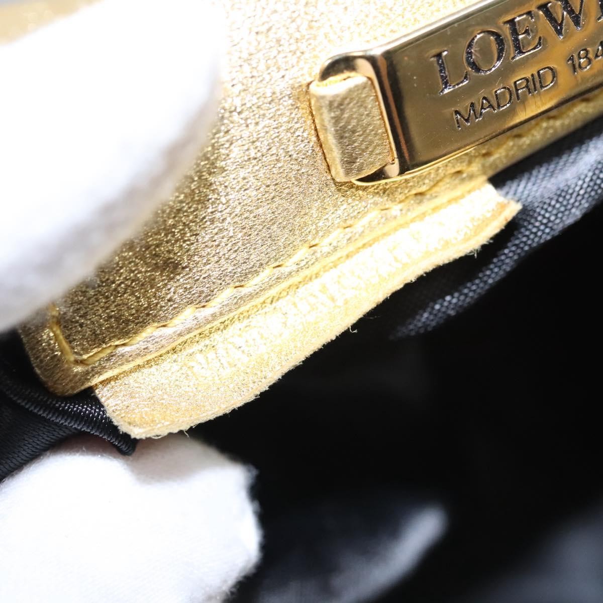 Loewe Vintage Crossbody Leather, GOLD, LEATHER, Shoulder bag