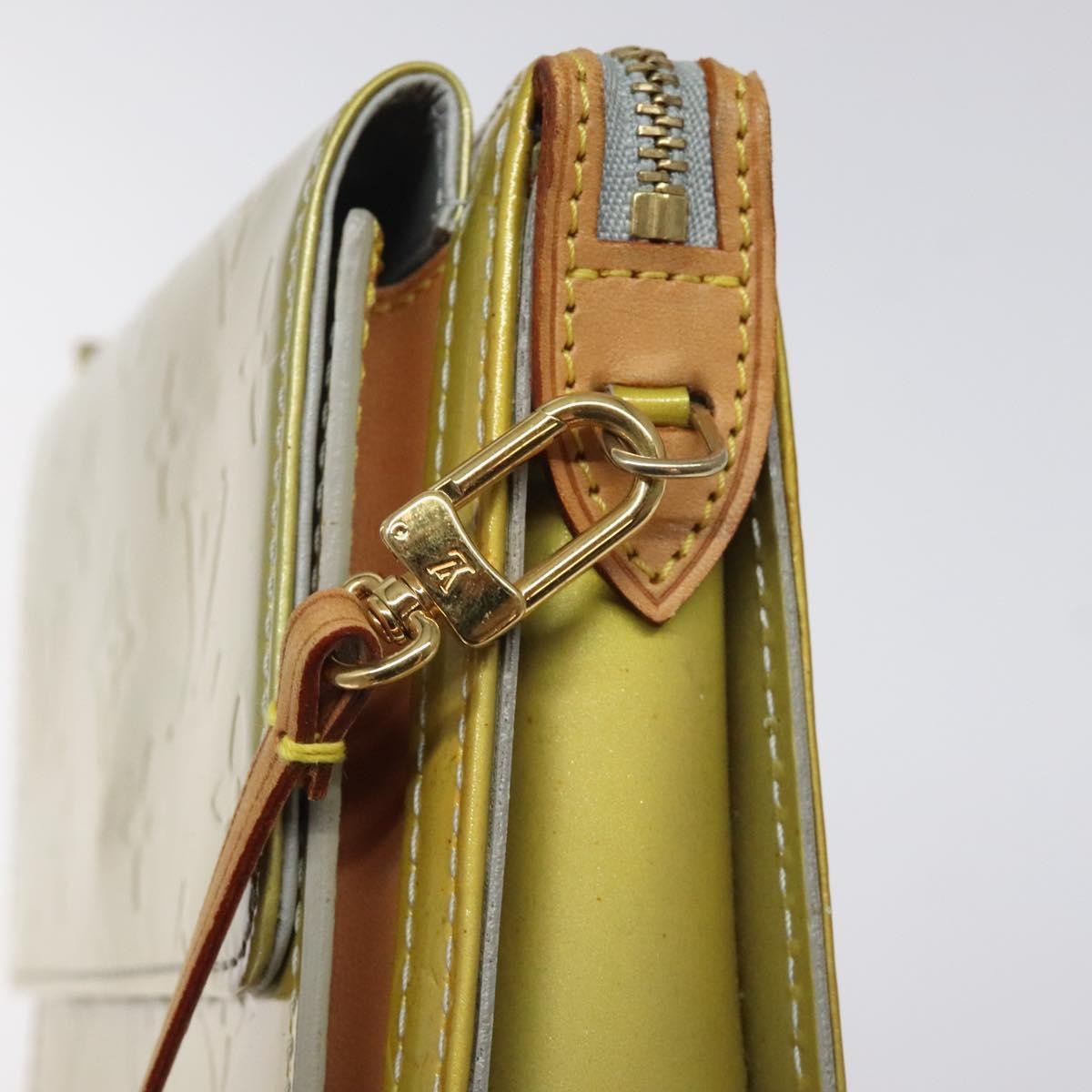 Louis Vuitton Mott Handbag Monogram Vernis, BEIGE, PATENT_LEATHER, Clutche & pouche