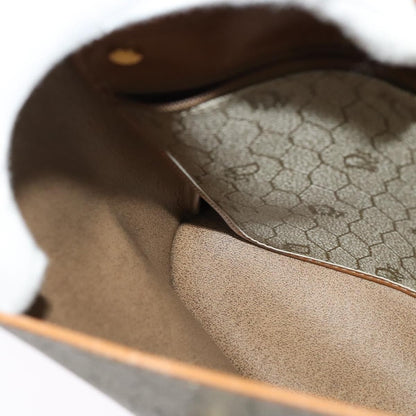 Christian Dior Vintage Honeycomb Shoulder Bag Canvas and Leather, BEIGE, CANVAS, Shoulder bag