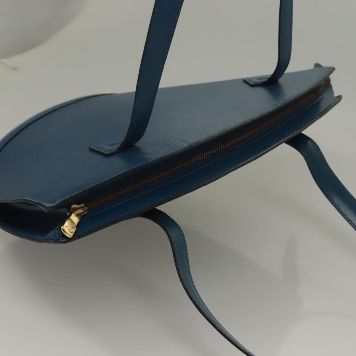 Louis Vuitton Saint Jacques Handbag Epi Leather, BLUE, LEATHER, Handbag