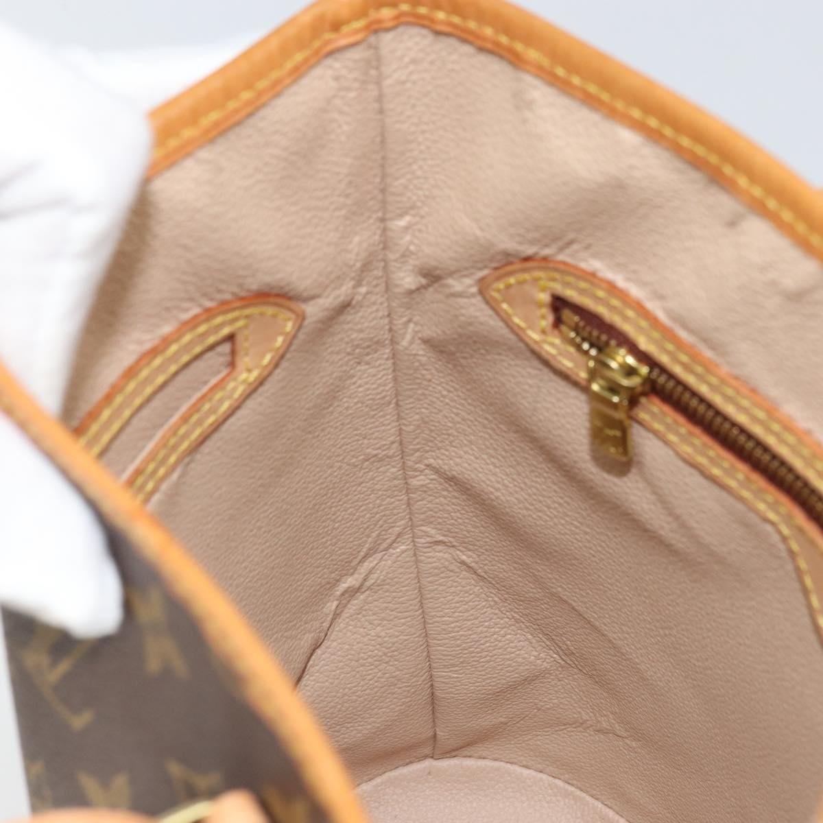 Louis Vuitton Petit Bucket Bag Monogram Canvas, BROWN, CANVAS, Tote bag
