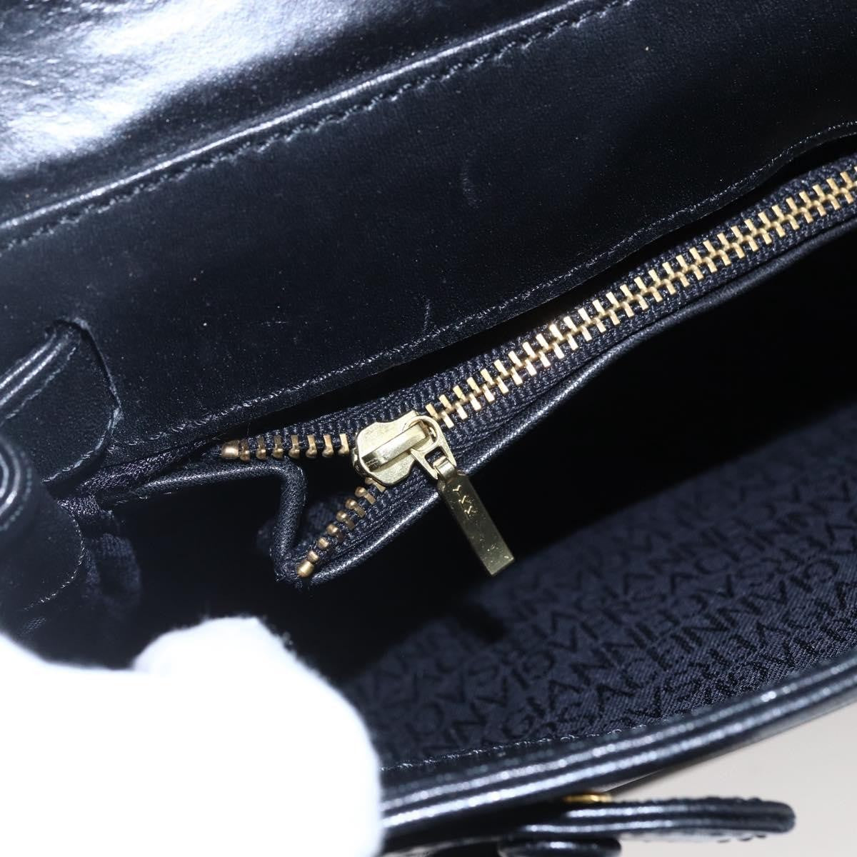 Versace Vintage Shoulder Bag Leather, BLACK, LEATHER, Shoulder bag