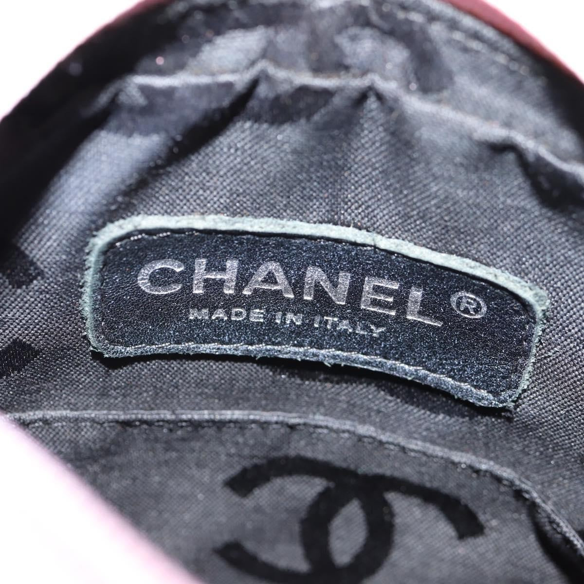 Chanel Cambon Zip Pouch Quilted Leather, PINK, LEATHER, Clutche & pouche