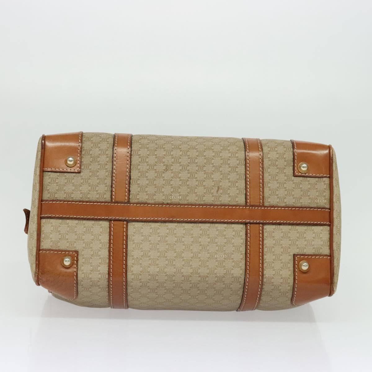Celine Vintage Duffle Bag Macadam Coated Canvas, BEIGE, CANVAS, Travel bag