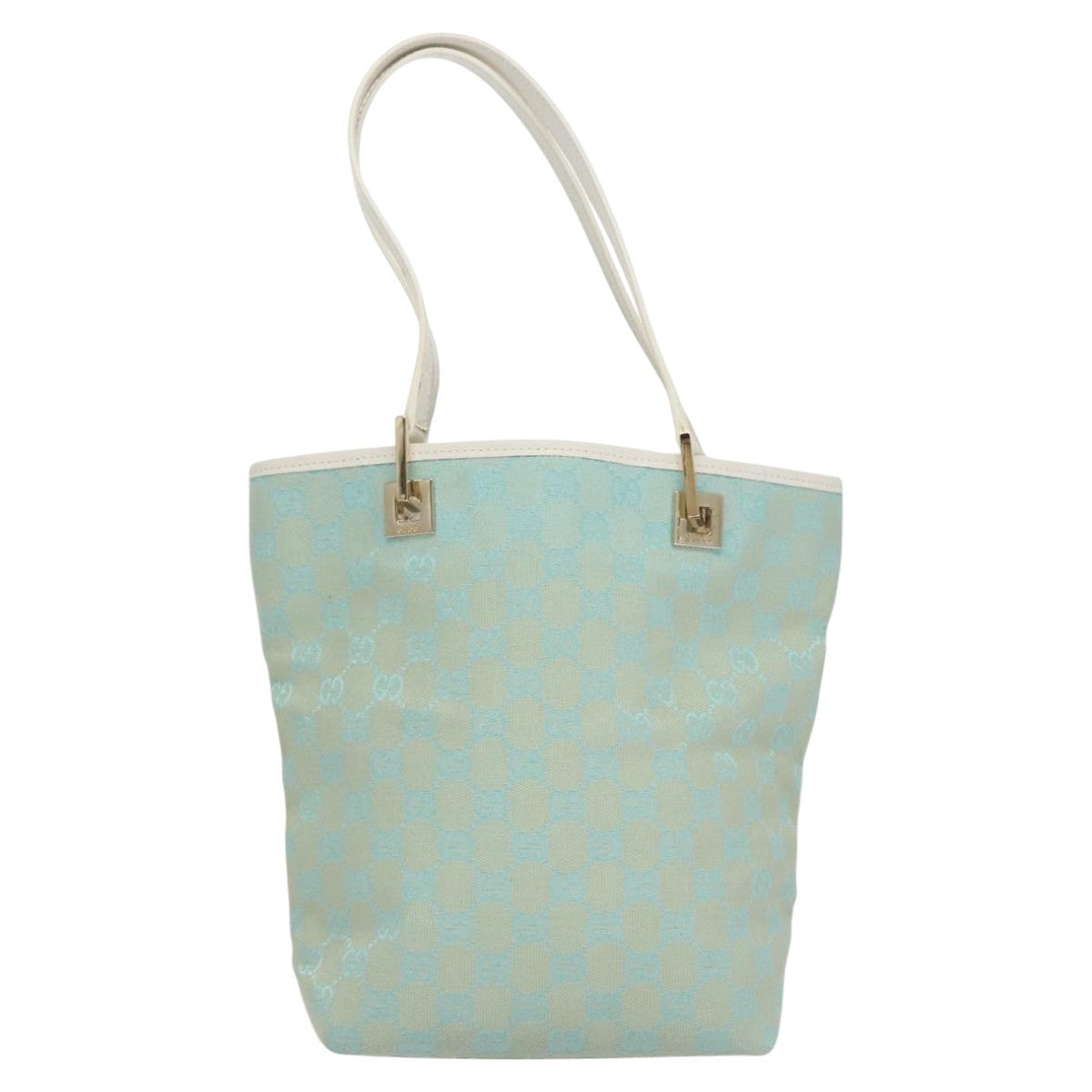 Gucci Vintage Bucket Shopping Tote GG Canvas, BLUE, CANVAS, Tote bag