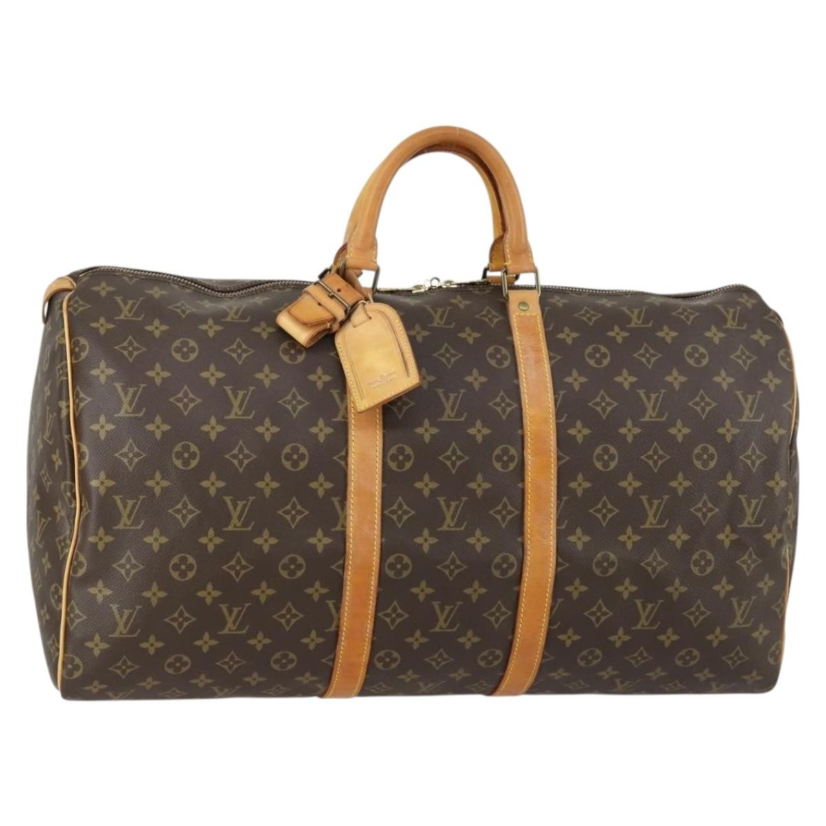Louis Vuitton Keepall Bag Monogram Canvas, Brown, Canvas, Travel Bag