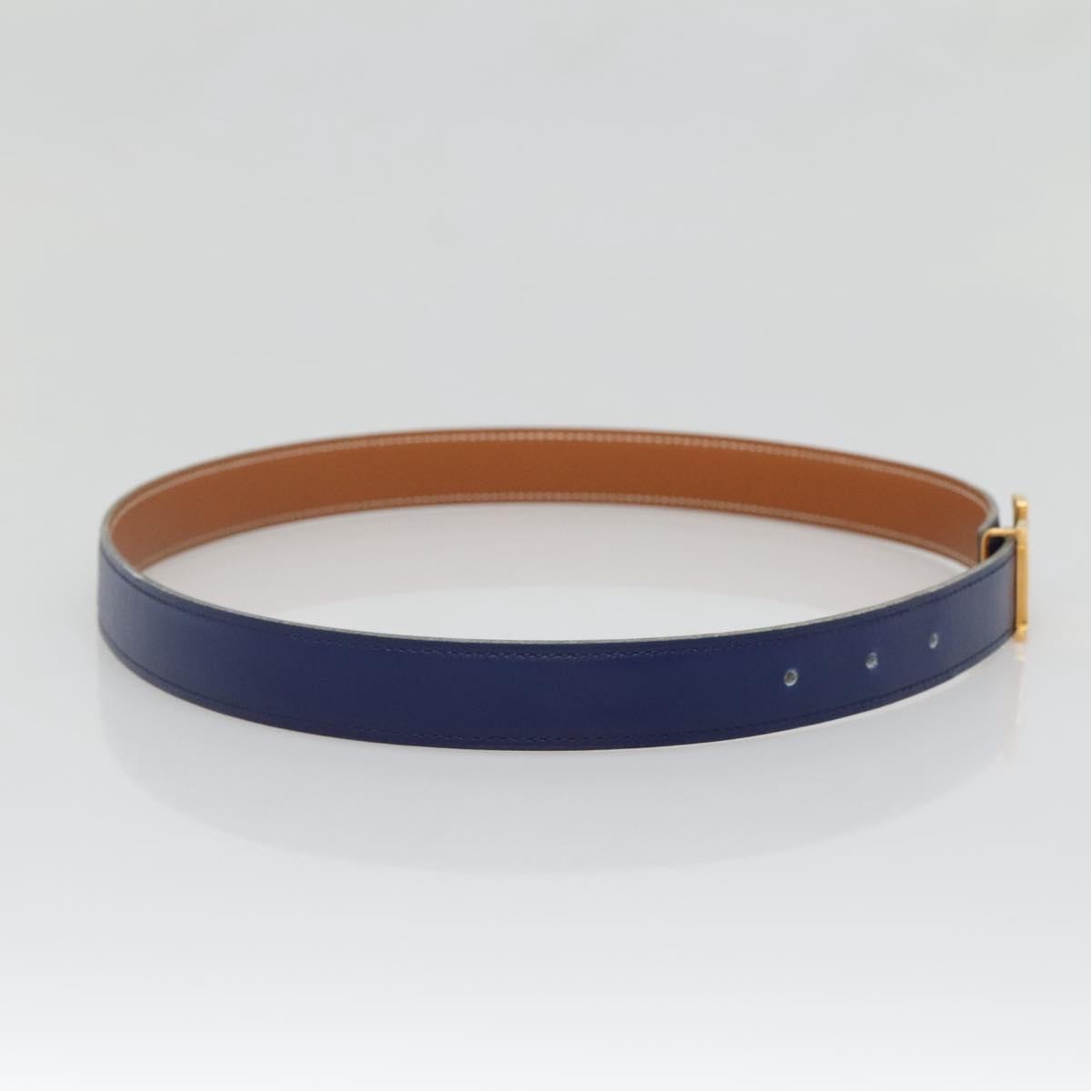 Hermes Constance Belt Leather, BLUE, LEATHER, Belts