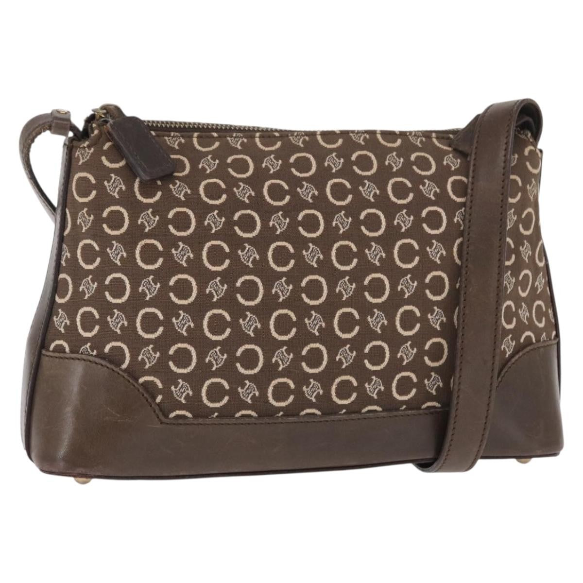 Celine C Macadam Shoulder bag Canvas, BROWN, CANVAS, Shoulder bag