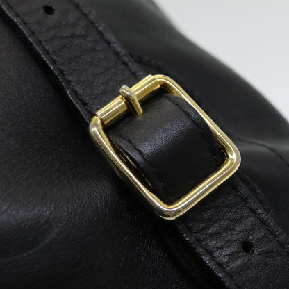 Gucci Vintage Bamboo Backpack Leather, Black, Leather, Backpack