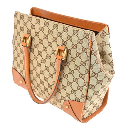Gucci Nailhead Tote GG Canvas, BEIGE, CANVAS, Tote bag