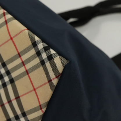 Burberry Nova Check Tote Nylon, NAVY, NYLON, Tote bag