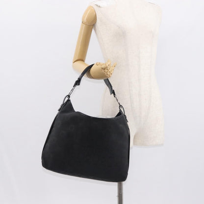 Salvatore Ferragamo Vintage Gancini Convertible Top Handle Bag Canvas, BLACK, CANVAS, Shoulder bag
