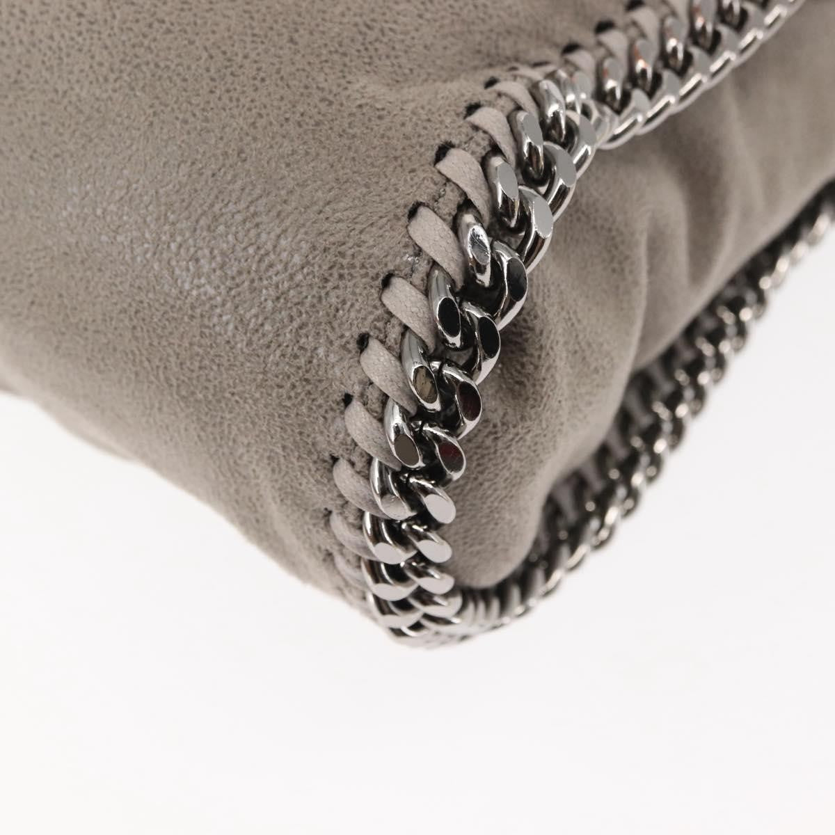Stella McCartney Falabella Fold Over Crossbody Bag Faux Leather, GRAY, POLYESTER, Crossbody bag