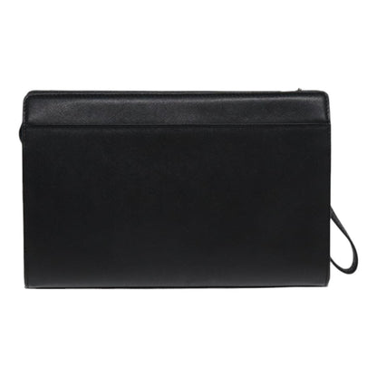 Burberry Zip Pouch Leather, BLACK, LEATHER, Clutche & pouche