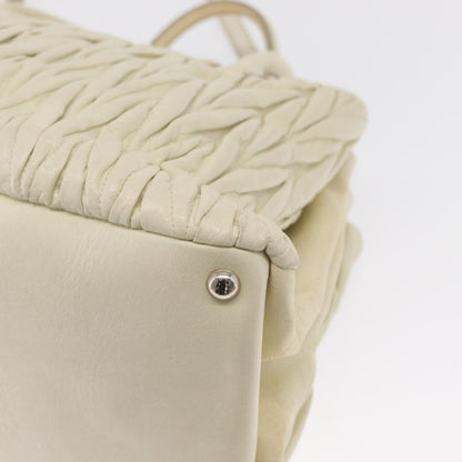 Miu Miu Vintage Tote bag Leather, BEIGE, LEATHER, Tote bag