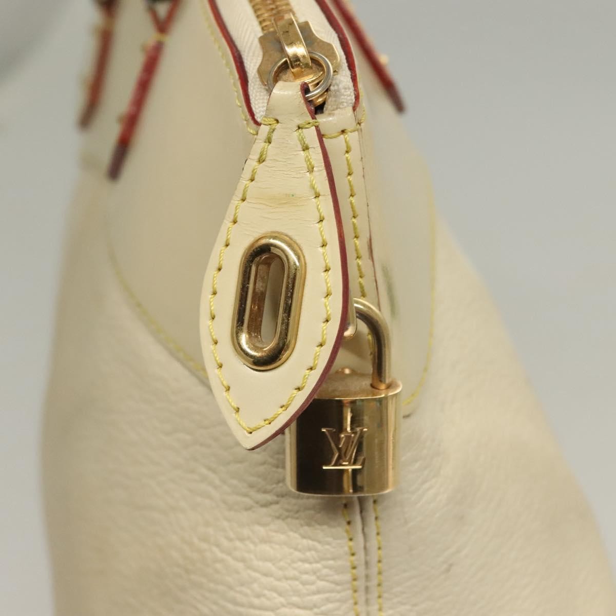 Louis Vuitton Suhali Lockit Handbag Leather, WHITE, LEATHER, Handbag