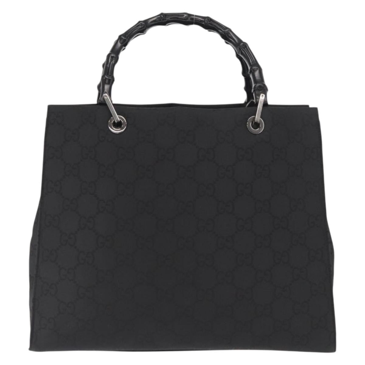 Gucci Bamboo tote bag Canvas, BLACK, CANVAS, Tote bag
