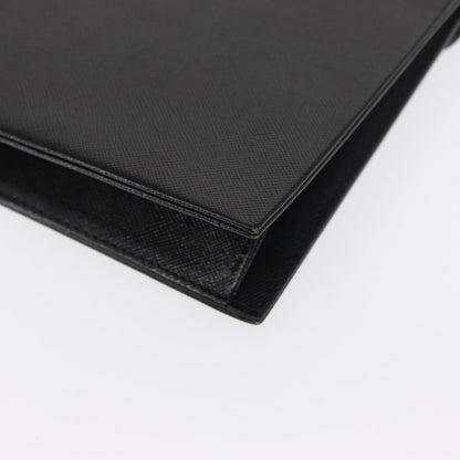 Saint Laurent Vintage Pouch Leather, BLACK, LEATHER, Clutche & pouche