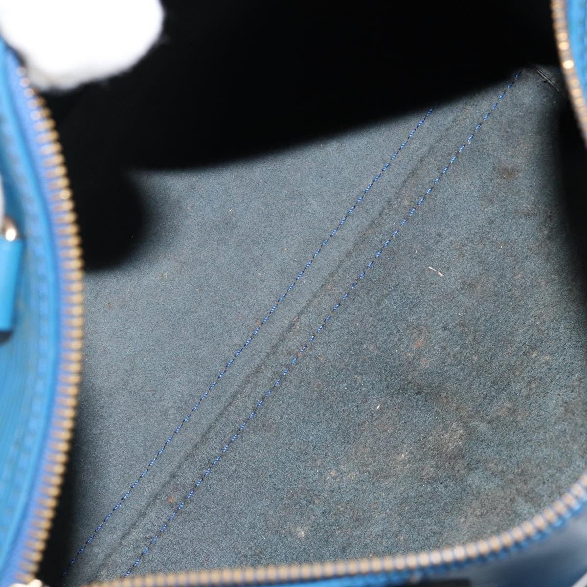 Louis Vuitton Speedy Handbag Epi Leather, BLUE, LEATHER, Handbag