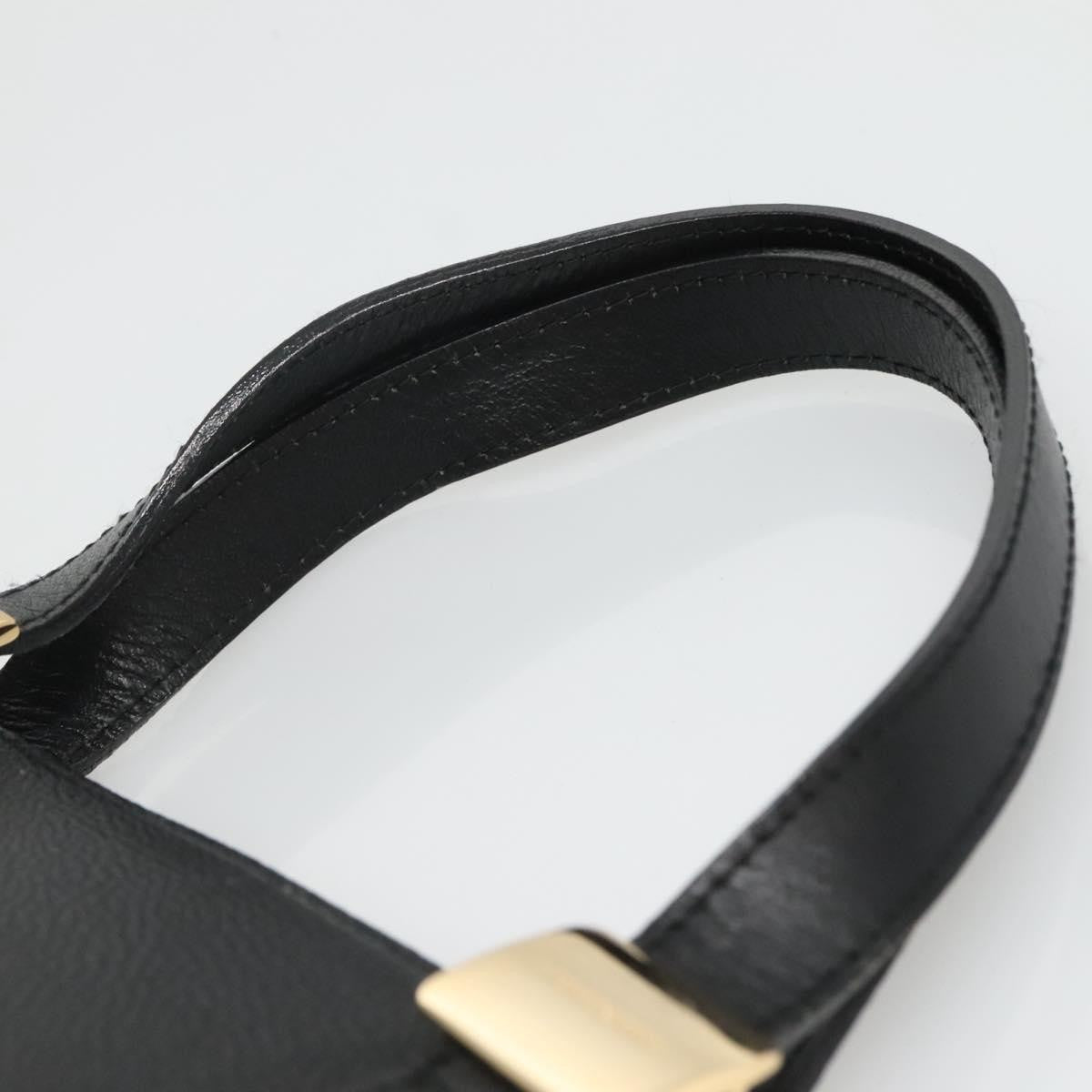 Burberry Vintage Handbag Leather, BLACK, LEATHER, Handbag