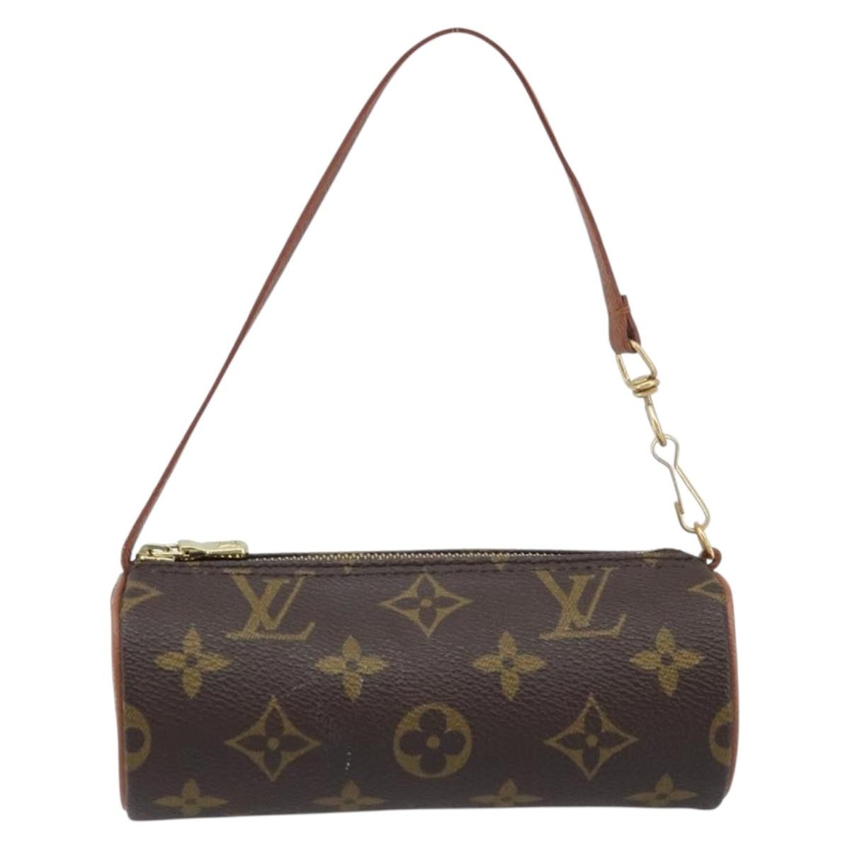 Louis Vuitton Papillon Pochette Monogram Canvas, BROWN, CANVAS, Clutche & pouche