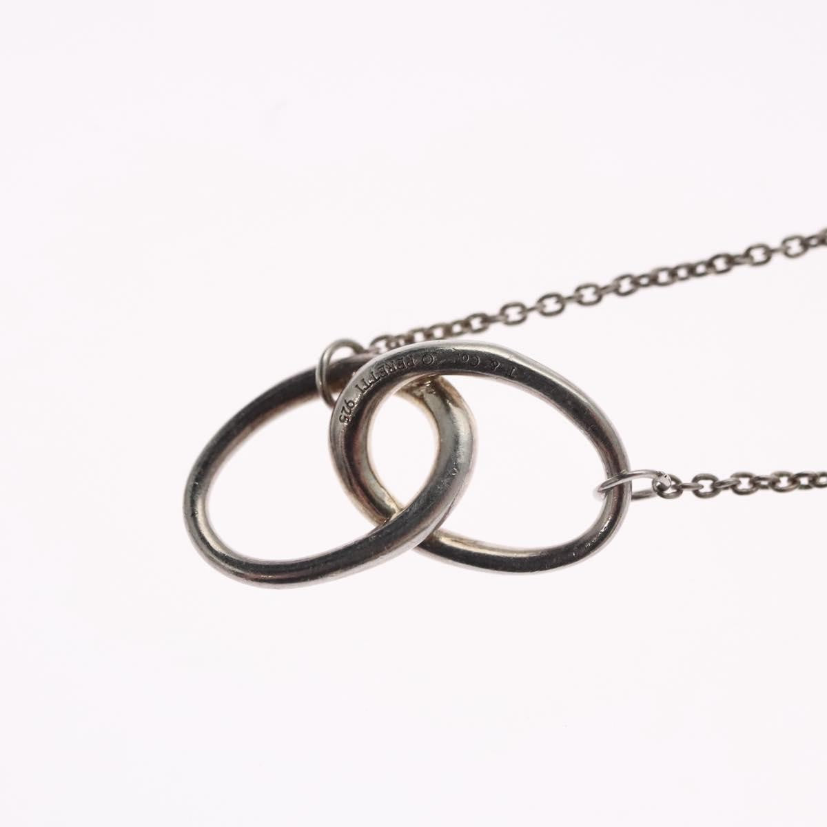 Tiffany & Co. Elsa Peretti Double Loop Pendant Necklace Silver 925, SILVER, SILVER, Necklace