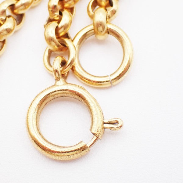 Chanel Vintage CC Heart Pendant Long Necklace Metal, Gold, Gold Plated, Necklace